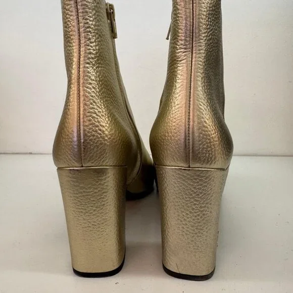 YSL, Gold Lou Lou Ankle Boots Ankle Boots & Booties